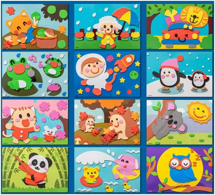 Stikko – 3D foam sticker puzzles (12 sheets)