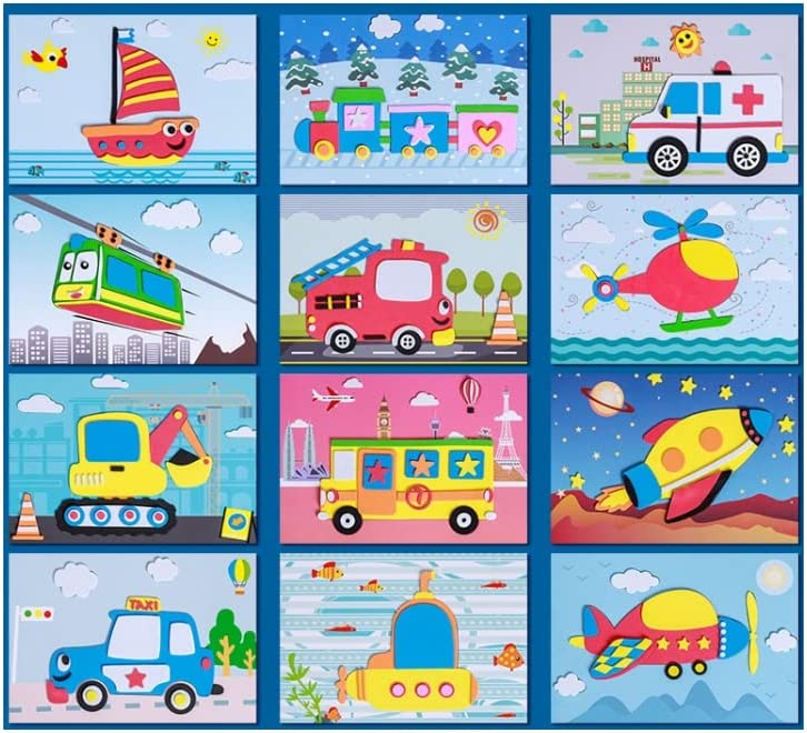 Stikko – 3D foam sticker puzzles (12 sheets)
