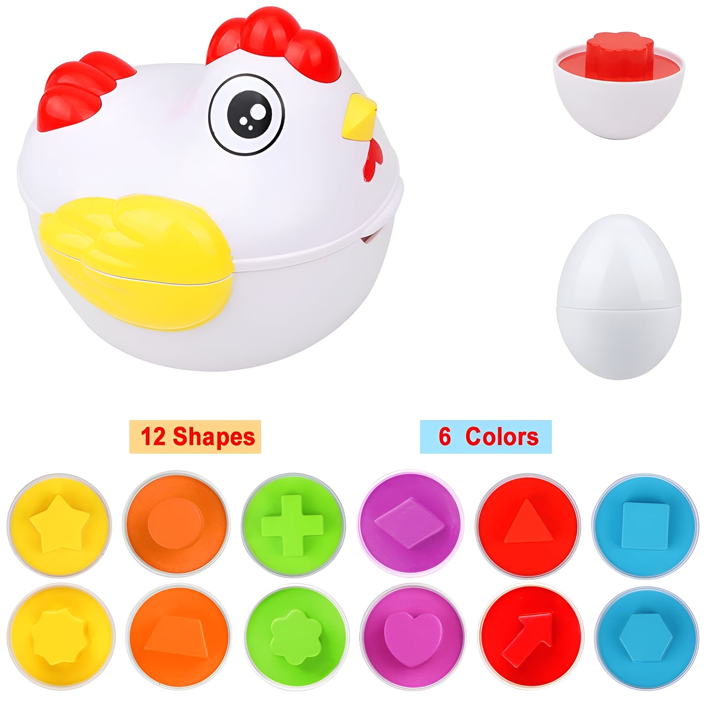 EduEggs – Montessori shape sorting egg set