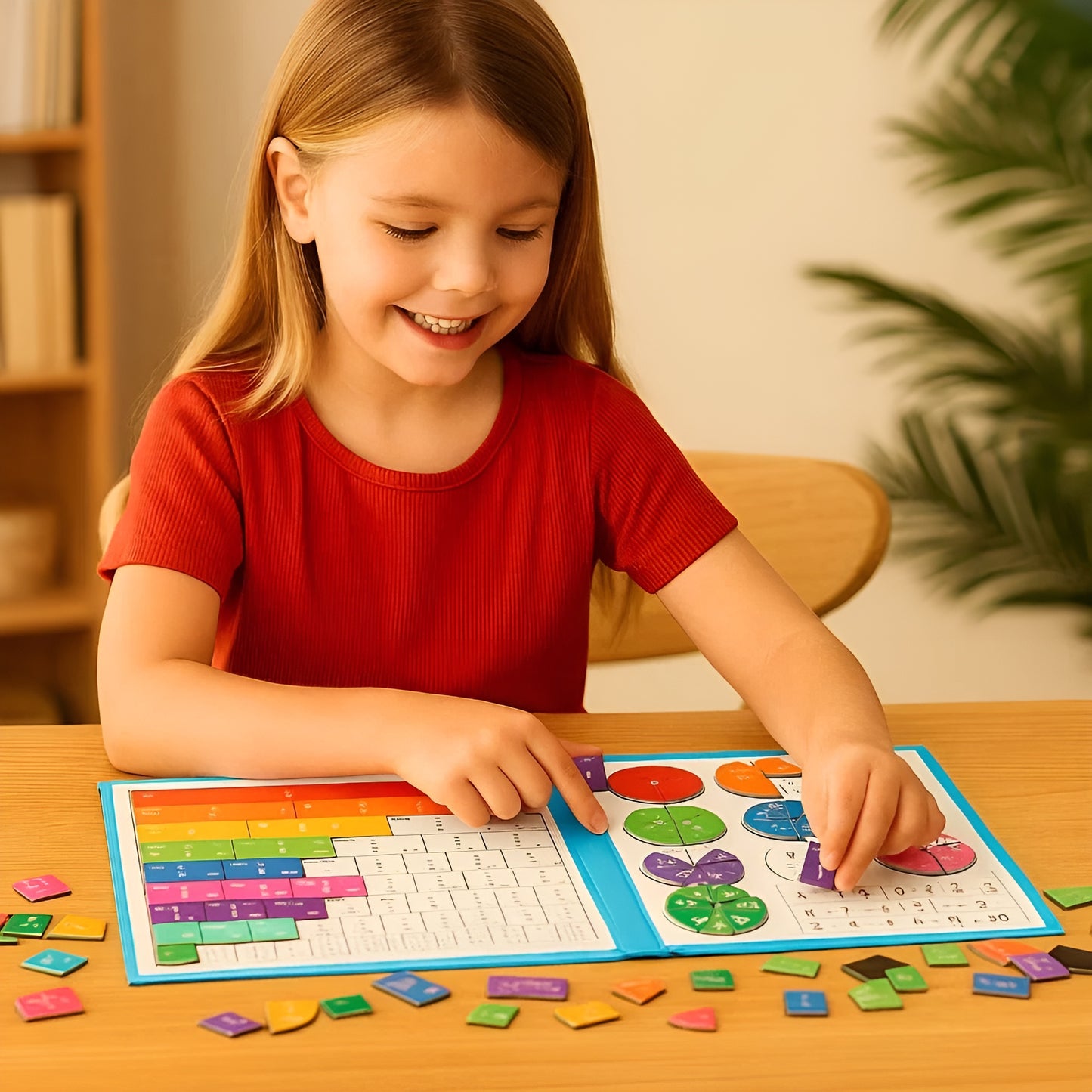MagnaPie – Colorful fraction magnet board