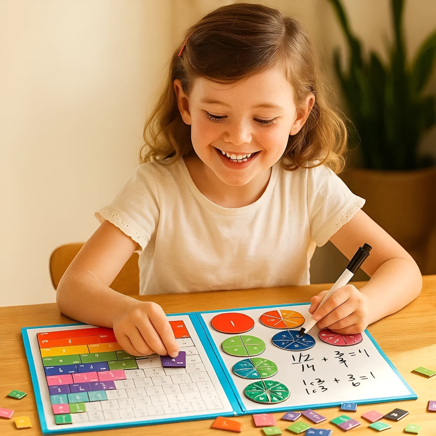 MagnaPie – Colorful fraction magnet board