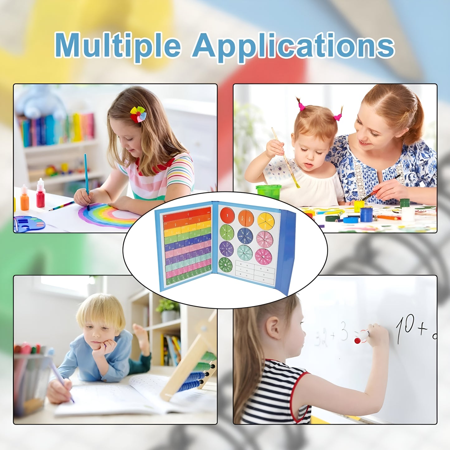 MagnaPie – Colorful fraction magnet board