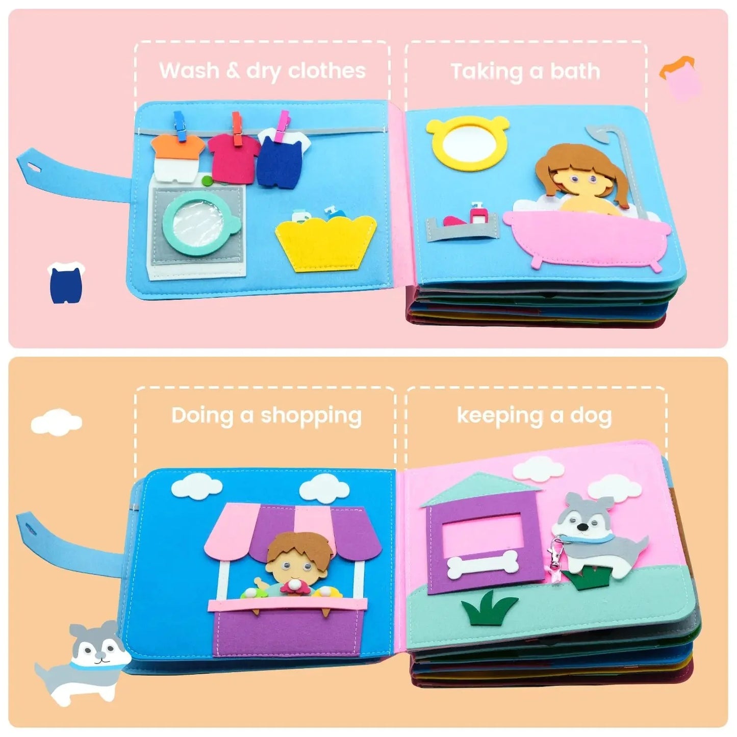 Montessori touch & tell storybook – Learning through play