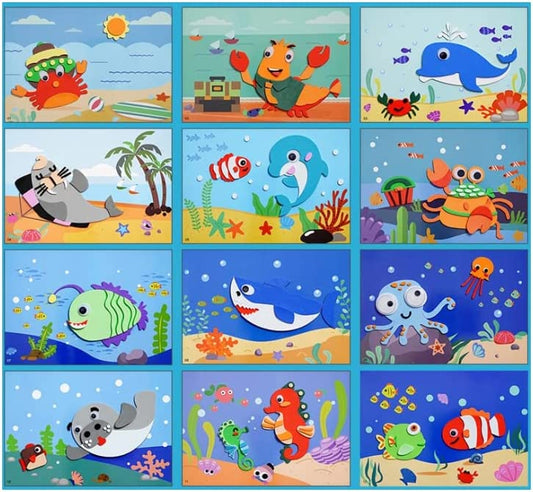 Stikko – 3D foam sticker puzzles (12 sheets)