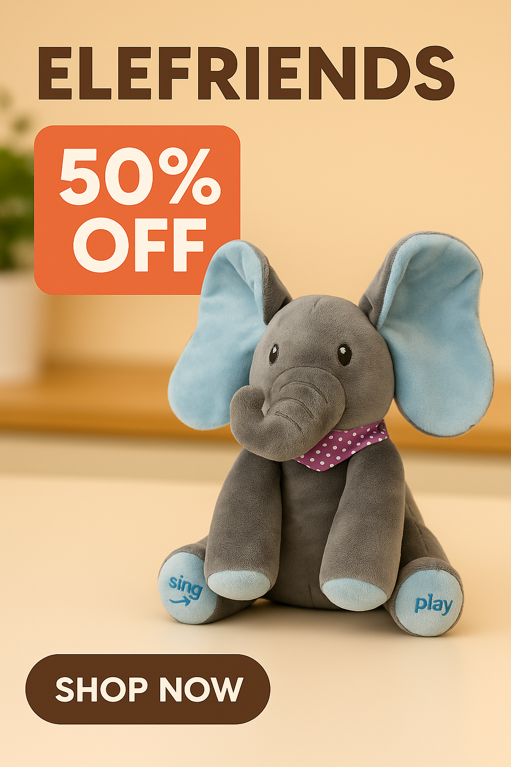 Elli – Peek-a-boo musical elephant